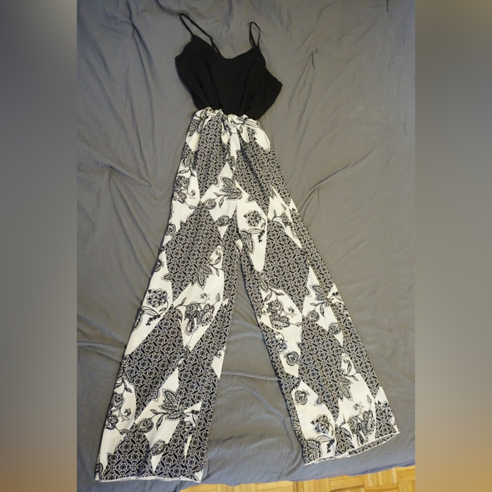 Addie black and white jumpsuit